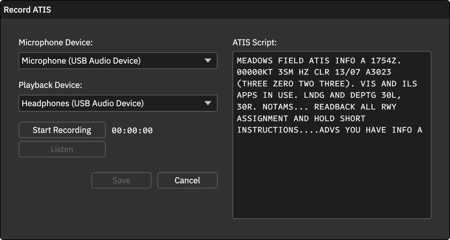 Voice Record ATIS